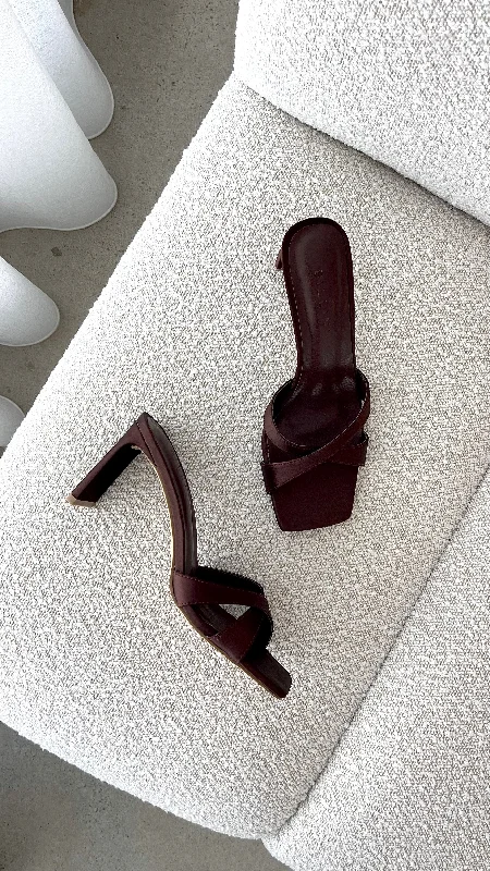 Kelsie Heels - Espresso SatinAffordable Satin Heels with a Luxe Touch