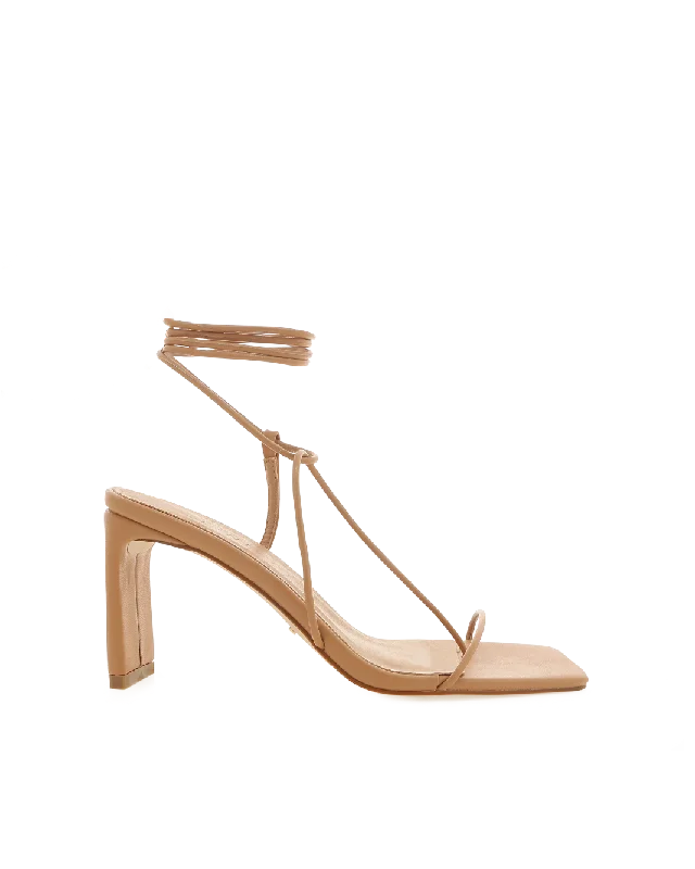 KIANA - SAND---Fashionable Kitten Heels for Date Night