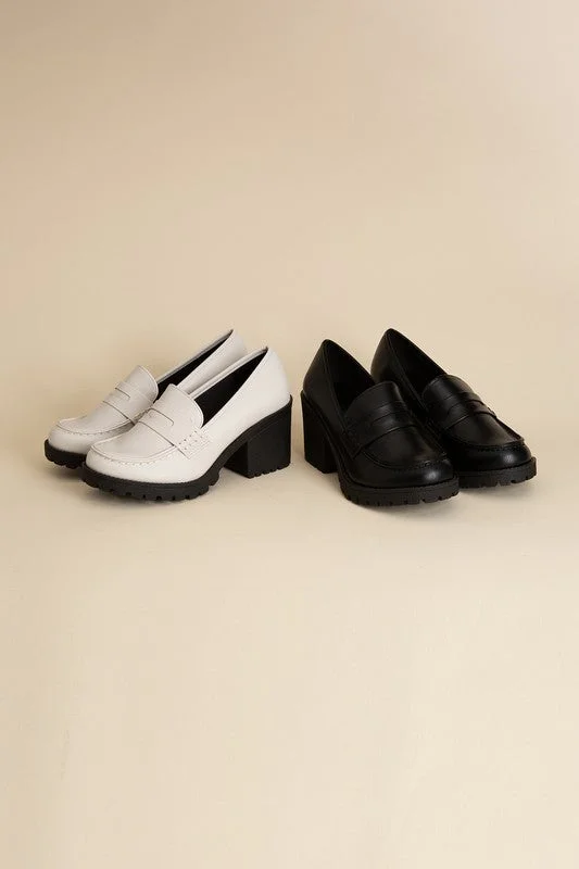 Trendy Chunky Heel Pumps for Casual Wear--KINDER Loafer