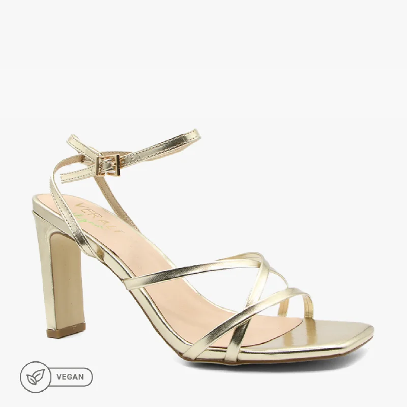 Versatile Heeled Sandals for Any Occasion---KIPP CHAMPAGNE