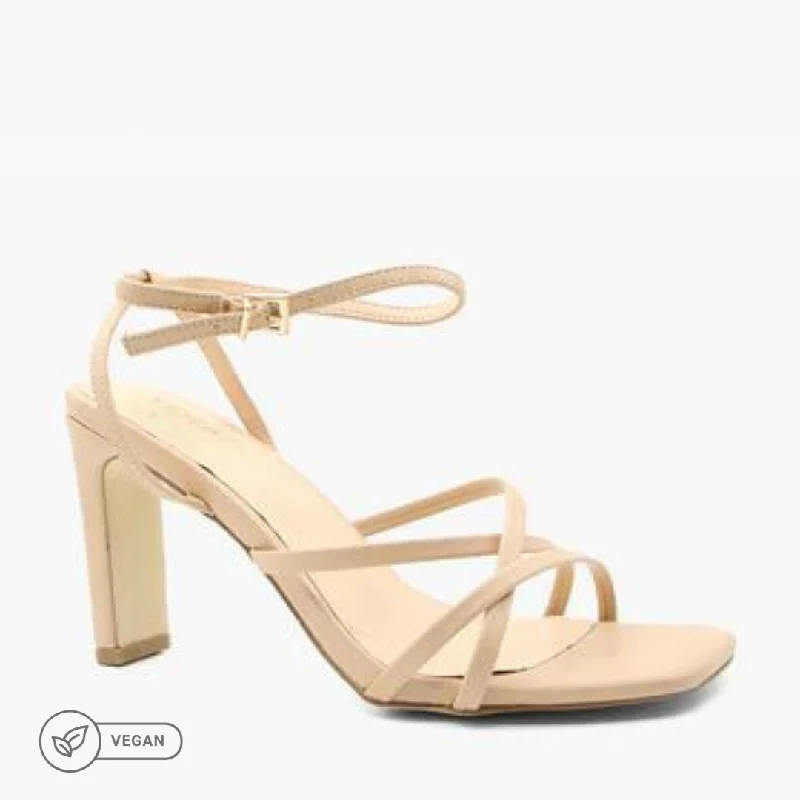 Versatile Heeled Sandals for Any Occasion---KIPP NUDE