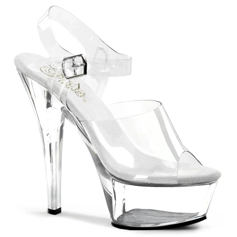 Versatile Heeled Sandals for Any Occasion---KISS-208 Clear/Clear