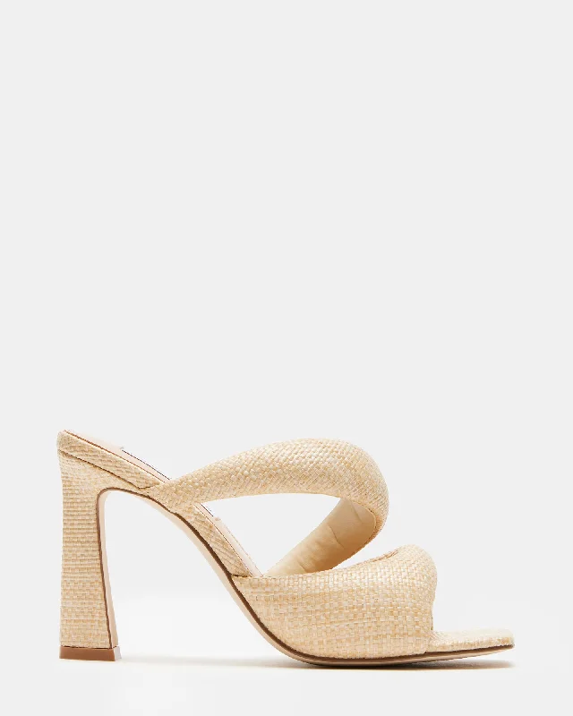 Versatile Heeled Sandals for Any Occasion---KLOSS RAFFIA