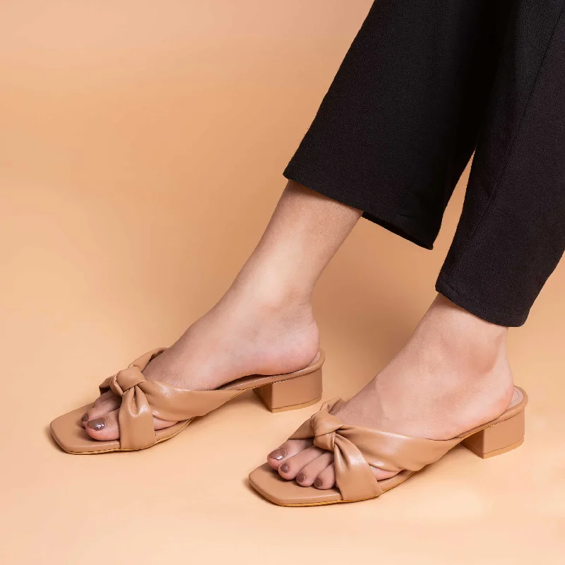 Stiletto Heel Pumps with Perfect Fit--Knotty Heels-Nude-Fashionable & Classic