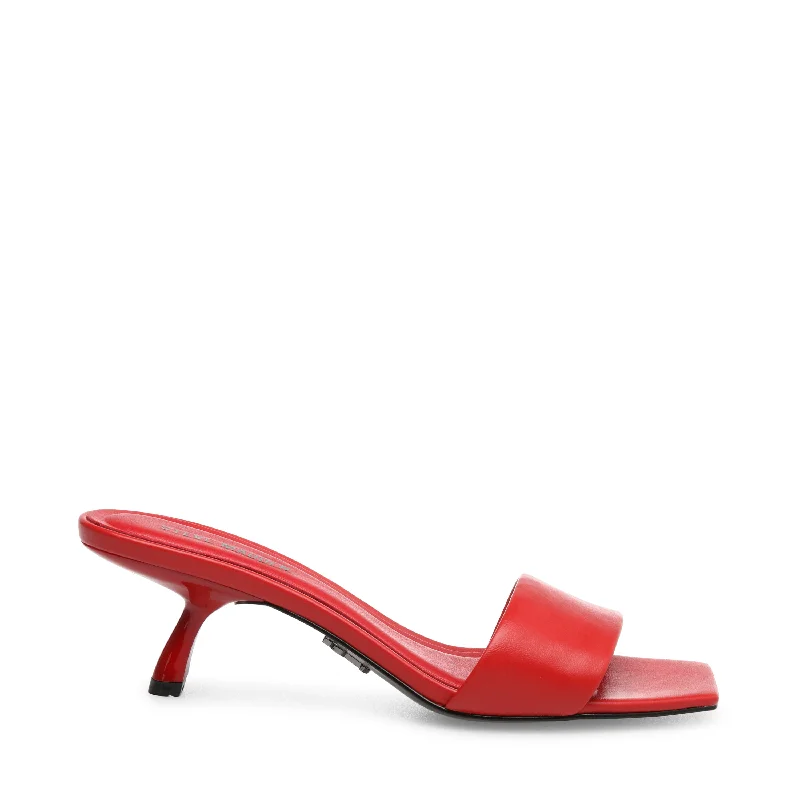 KOVERT RED LEATHER---Comfortable Leather Pumps for Office and Everyday Wear