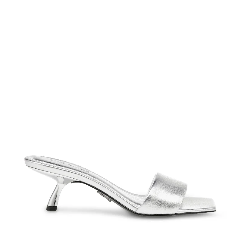 KOVERT SILVER---Fashionable Kitten Heels for Date Night