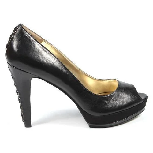 Stylish Open Toe Heels for Summer--Black 9.5 US - 41 EUR Nine West Womens Pump Open Toe NWLILACIT BLACK