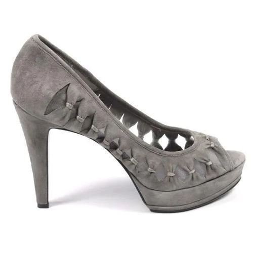 Stylish Open Toe Heels for Summer--Grey 5.5 US - 36 EUR Nine West Womens Pump Open Toe NWLEEWAY GREY