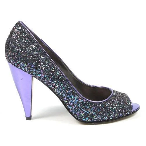 Stylish Open Toe Heels for Summer--Multicolor 5.5 US - 36 EUR Nine West Womens Pump Open Toe NWHEALTH BLACK PURP