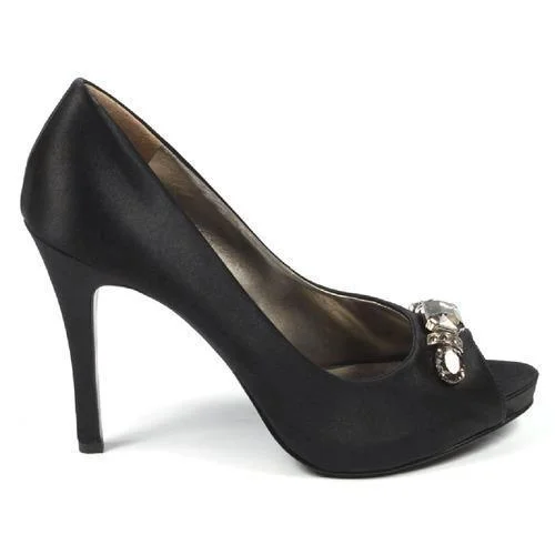 Stylish Open Toe Heels for Summer--Black 9.5 US - 41 EUR Nine West Womens Pump Open Toe PTLYNNROSE BLACK