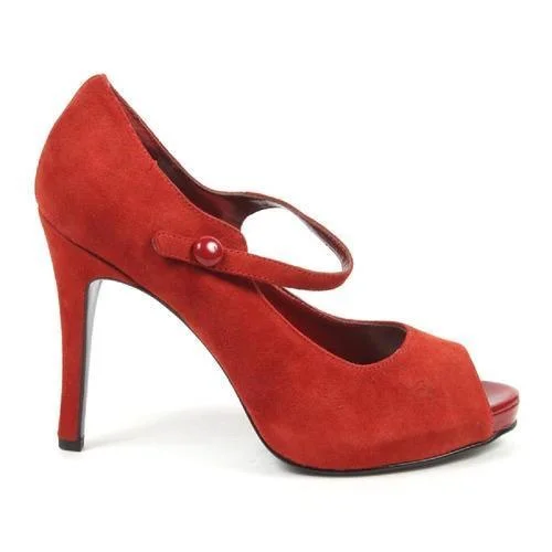 Stylish Open Toe Heels for Summer--Red 5.5 US - 36 EUR Nine West Womens Pump Open Toe NWLUMINOUS RED RED