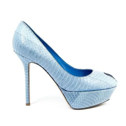 Light Blue 36 EUR - 6 US Sergio Rossi Womens Pump---Fashionable Kitten Heels for Date Night