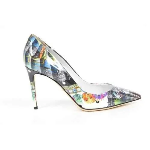 Multicolor 39 EUR - 9 US Dolce & Gabbana decollete Kate C18940 AC137 8R835---Fashionable Kitten Heels for Date Night