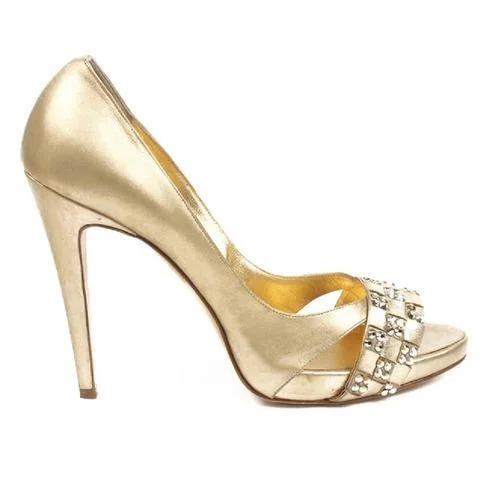 Stylish Open Toe Heels for Summer--Gold 39.5 EUR - 9.5 US Rodo ladies pump open toe S7678 431 595