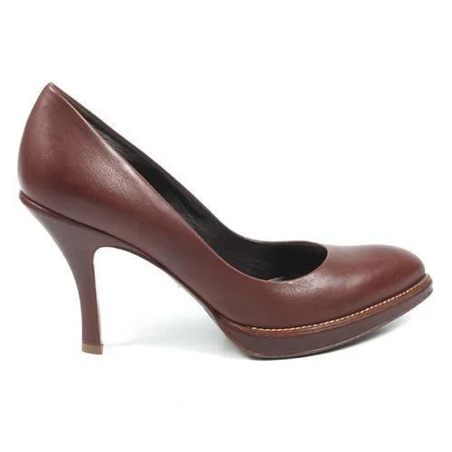 Brown 36 EUR - 6 US Sebastian Milano ladies pump S4035 LOS ANGELES BOTTOLATO TG MARR-CIOCC---Fashionable Kitten Heels for Date Night