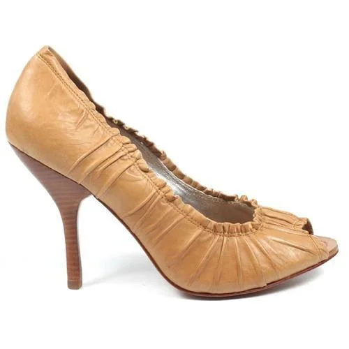 Stylish Open Toe Heels for Summer--Camel 40 EUR - 10 US Max Azria ladies pump open toe MA-IDALINA RUST