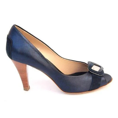 Stylish Open Toe Heels for Summer--Blue 40 EUR - 9 US (267mm) Tods ladies pump open toe XXW0ND0B840JA10123