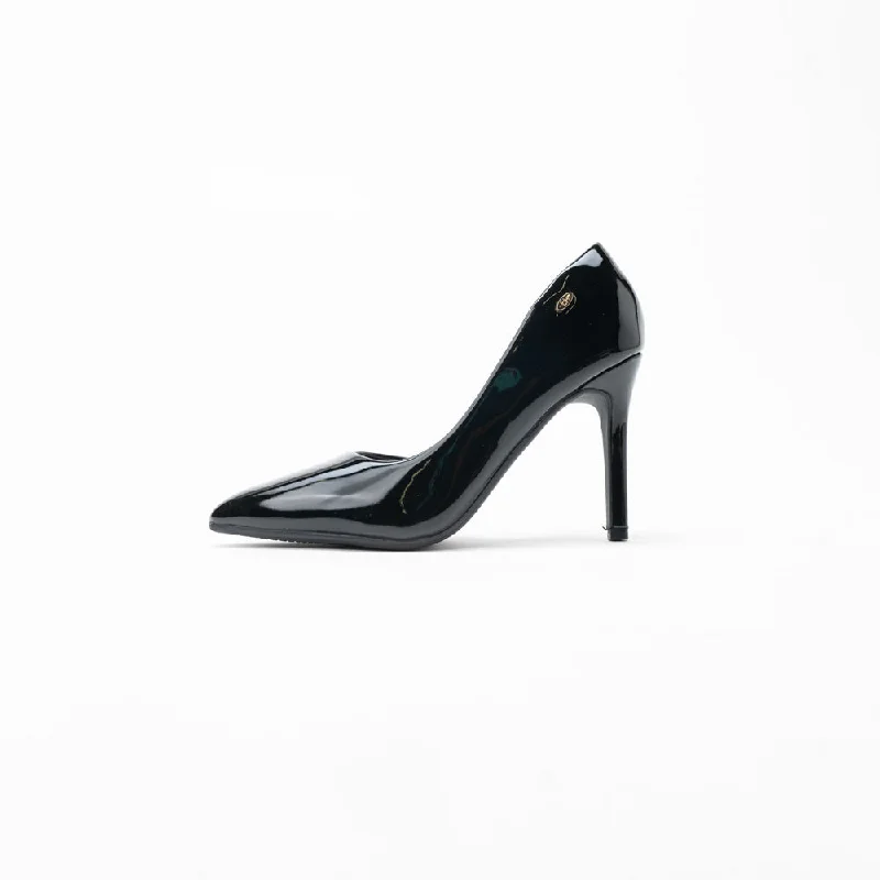 Stiletto Heel Pumps with Perfect Fit--La Her Nn02 Ladies Comfor Shoe Black-Fashionable & Classic