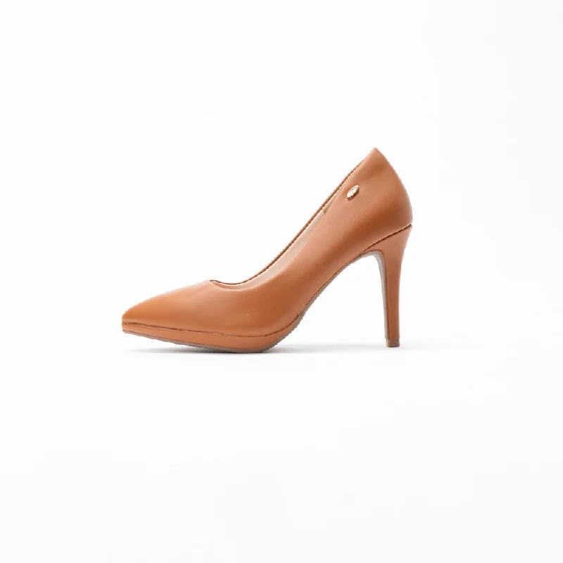 Stiletto Heel Pumps with Perfect Fit--La Her Nn04 Ladies Comfort Shoe Camel-Fashionable & Classic