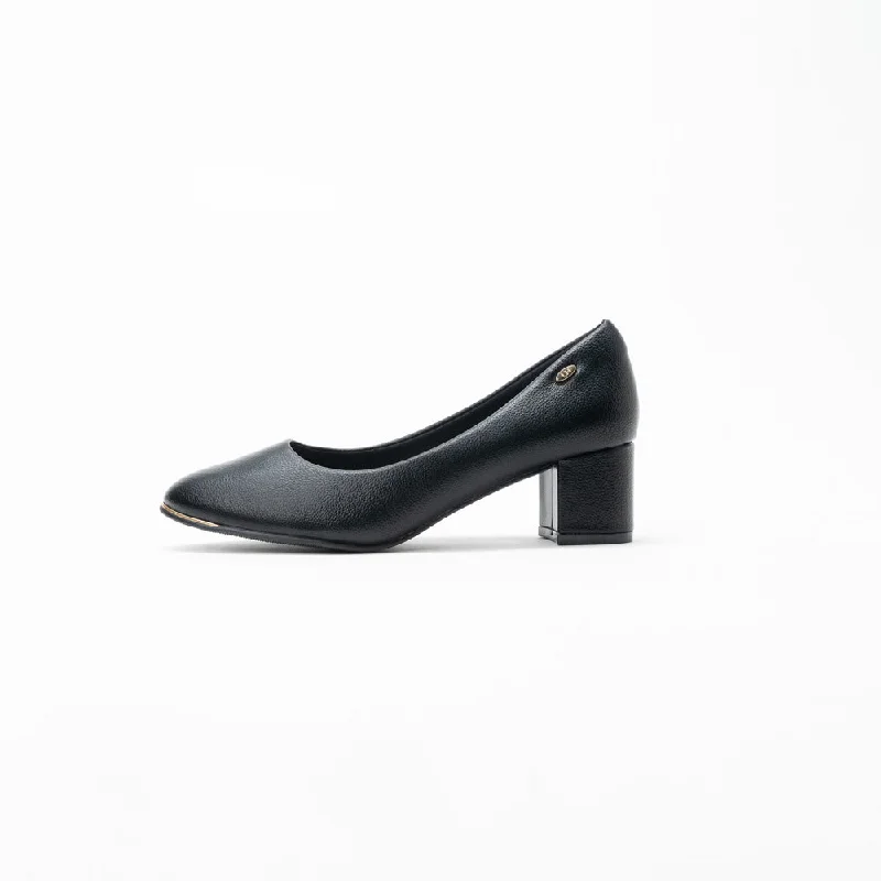 Stiletto Heel Pumps with Perfect Fit--La Her Nn07 Ladies Comfort Shoe Black-Fashionable & Classic