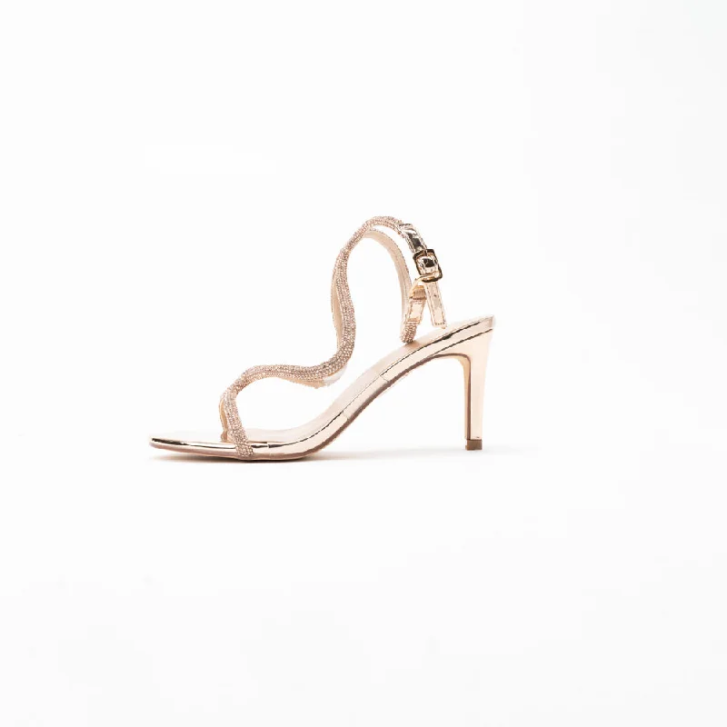 La Her Qxg07 Ladies Evening Shoe Champagne---Elegant Evening Heels for Weddings and Parties