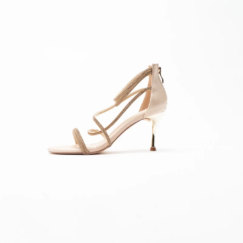 La Her Qxg14 Evening Shoe Gold---Elegant Evening Heels for Weddings and Parties