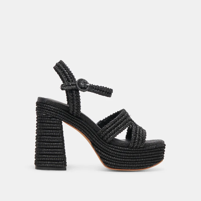 Stiletto Heel Pumps with Perfect Fit--LACYE HEELS ONYX WOVEN-Fashionable & Classic