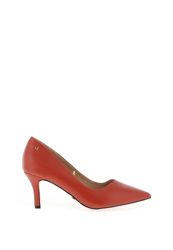 Versatile Heeled Sandals for Any Occasion---Una Healy Lola Low Heel Court Shoes, Flame