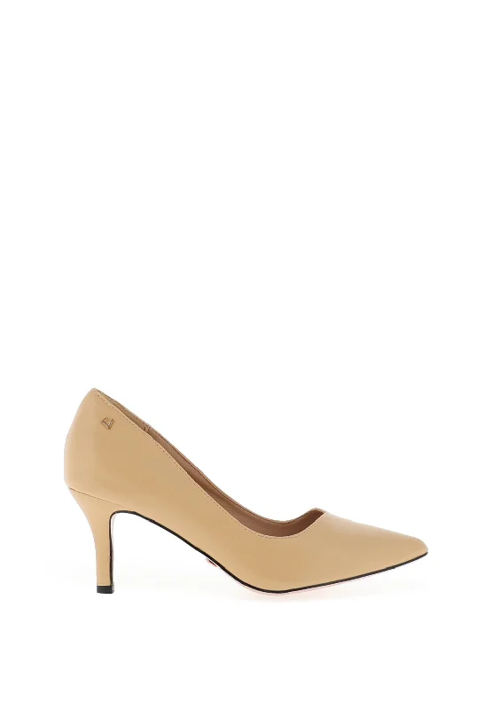 Versatile Heeled Sandals for Any Occasion---Una Healy Lola Low Heel Court Shoes, Nude