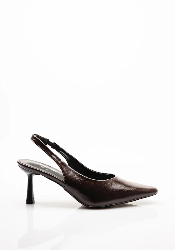 Stiletto Heel Pumps with Perfect Fit--Zen Collection Pointed Toe Heels, Brown-Fashionable & Classic