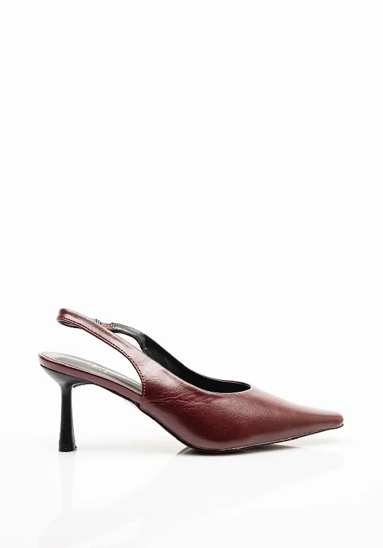 Stiletto Heel Pumps with Perfect Fit--Zen Collection Pointed Toe Heels, Wine-Fashionable & Classic