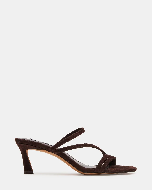 Affordable Suede Ankle Pumps for All-Day Wear--LAMORA CHOCOLATE BROWN SUEDE