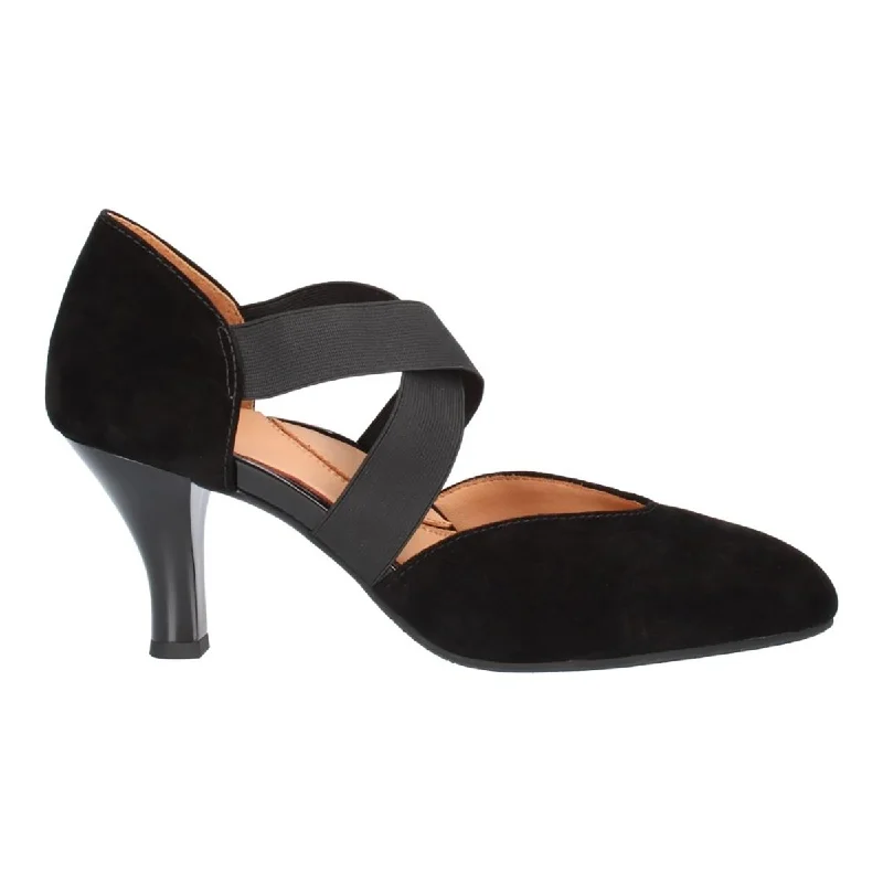 Affordable Suede Ankle Pumps for All-Day Wear--L’Amour Des Pieds Women's Bishar Black Suede