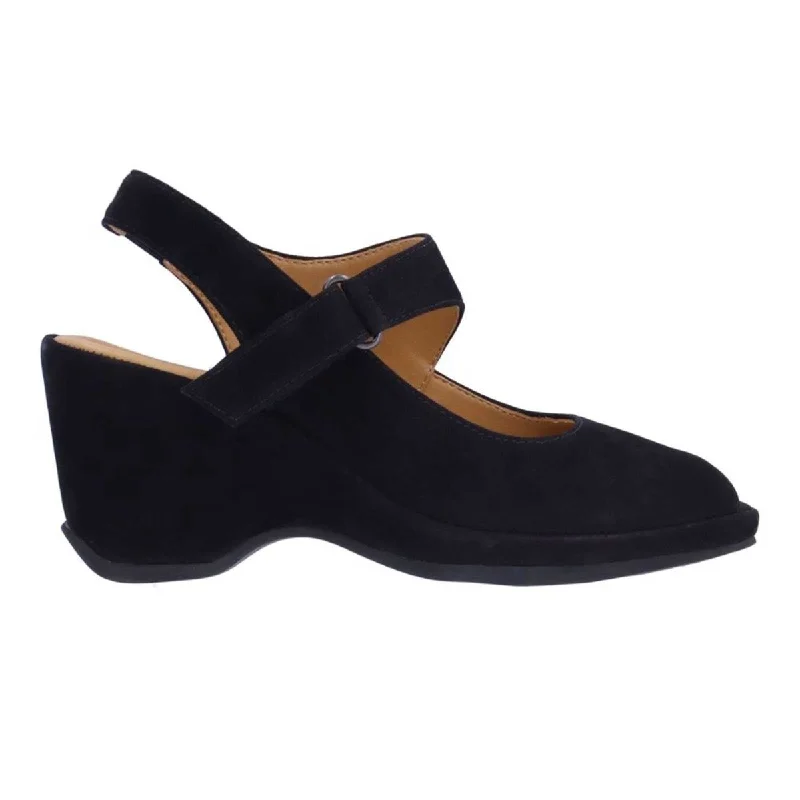 Affordable Suede Ankle Pumps for All-Day Wear--L'Amour Des Pieds Women's Onella Black Suede