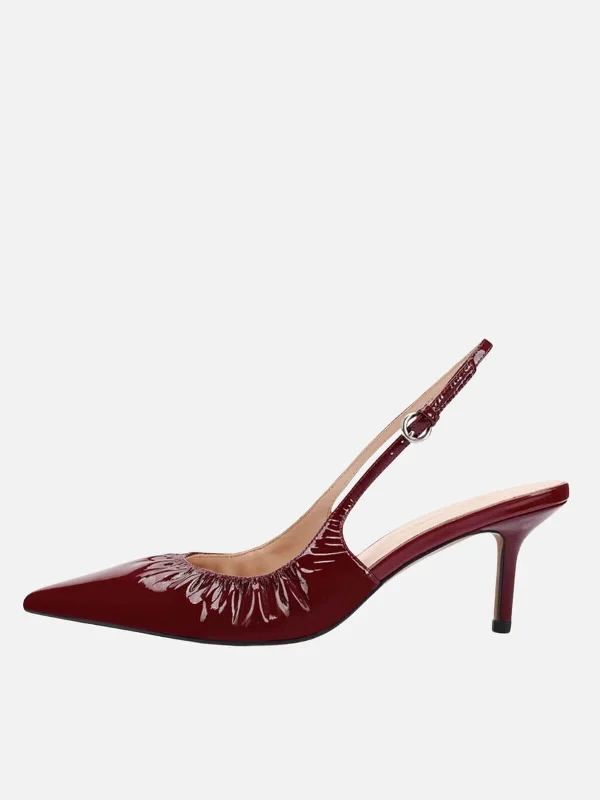 Stiletto Heel Pumps with Perfect Fit--Charlotte - Wine-Fashionable & Classic