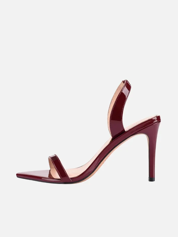 Stiletto Heel Pumps with Perfect Fit--Cleo - Wine-Fashionable & Classic