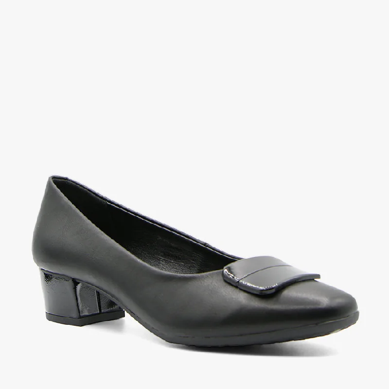 Versatile Heeled Sandals for Any Occasion---LAPEL BLACK