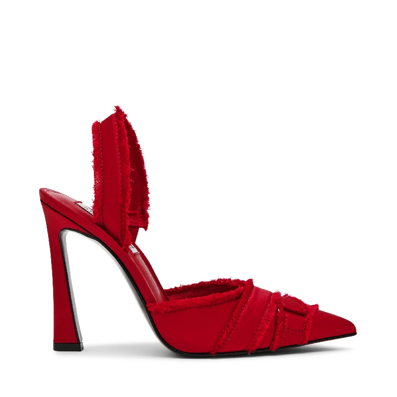 LARYSA RED SATINAffordable Satin Heels with a Luxe Touch