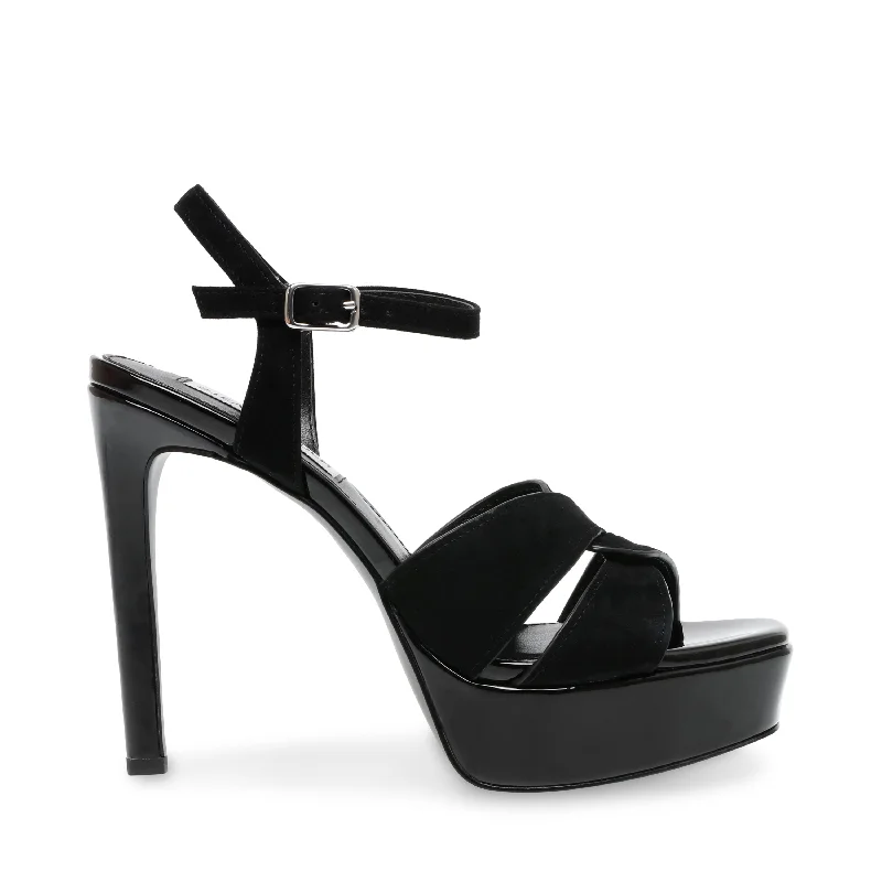 LAVISHER BLACK PATENT---Fashionable Kitten Heels for Date Night