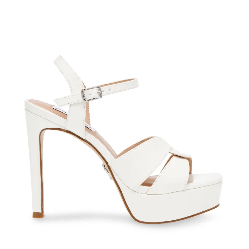 LAVISHER WHITE MULTICOLOR---Fashionable Kitten Heels for Date Night