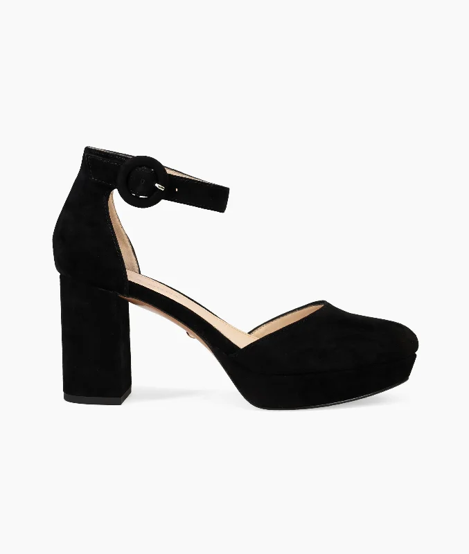 Stylish Platform Heels for Extra Height--Lenor Platform - Black