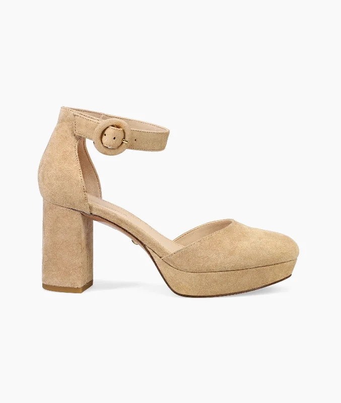 Stylish Platform Heels for Extra Height--Lenor Platform - Latte