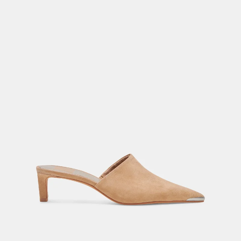 Affordable Suede Ankle Pumps for All-Day Wear--LEXY HEELS CAMEL SUEDE