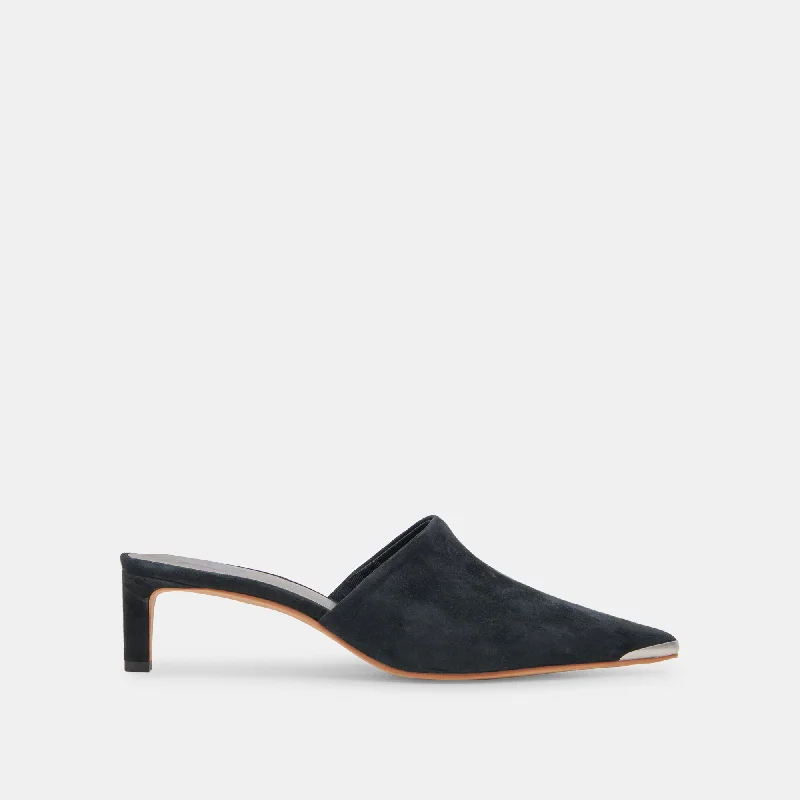 Affordable Suede Ankle Pumps for All-Day Wear--LEXY HEELS ONYX SUEDE