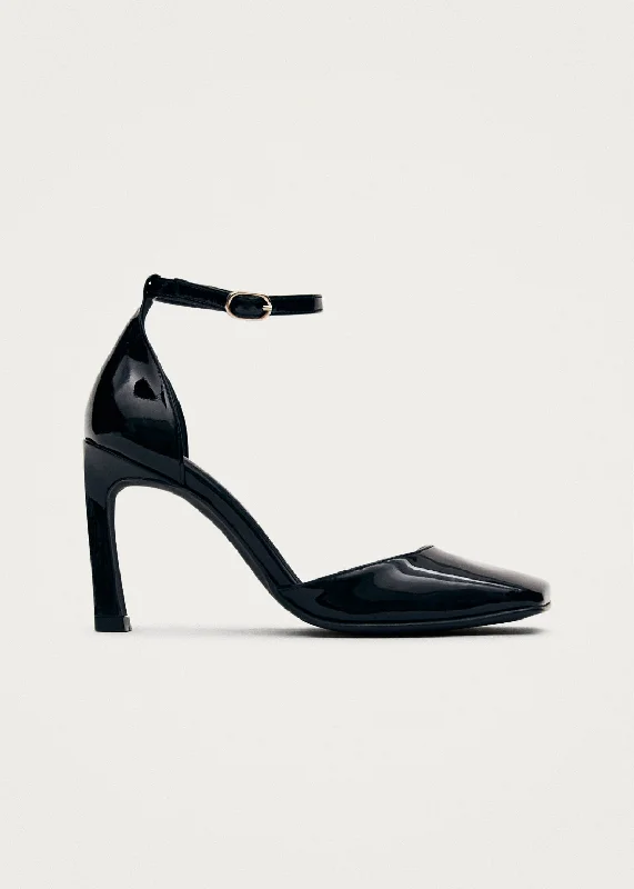 Liebe Onix Black Leather Pumps---Comfortable Leather Pumps for Office and Everyday Wear