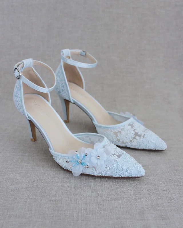 Stylish Lace Pumps for a Chic Look--Lace Heels With Flower Detail