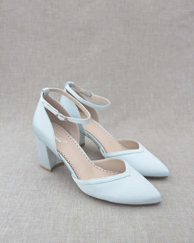 Satin Block Heels Wedding ShoesAffordable Satin Heels with a Luxe Touch