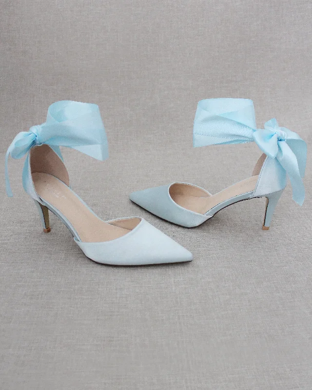 Versatile Heeled Sandals for Any Occasion---Wedding Heels With Ankle Ribbon