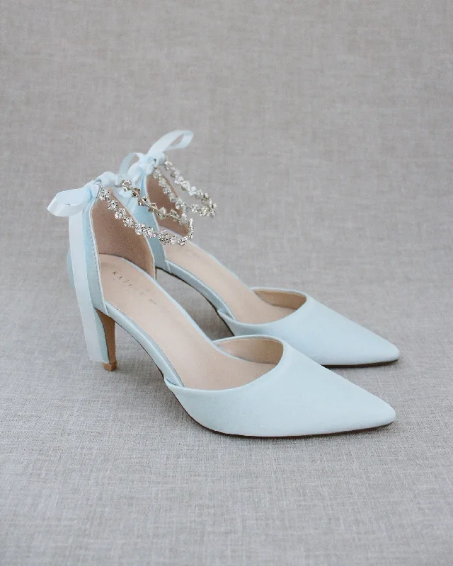 Affordable Rhinestone Pumps for a Dazzling Look---Wedding Pumps with Amaryllis Crystal Strap