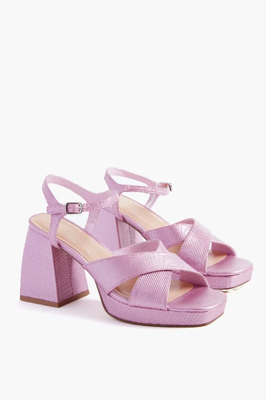 Stiletto Heel Pumps with Perfect Fit--Lilac Metallic Robin Heels-Fashionable & Classic